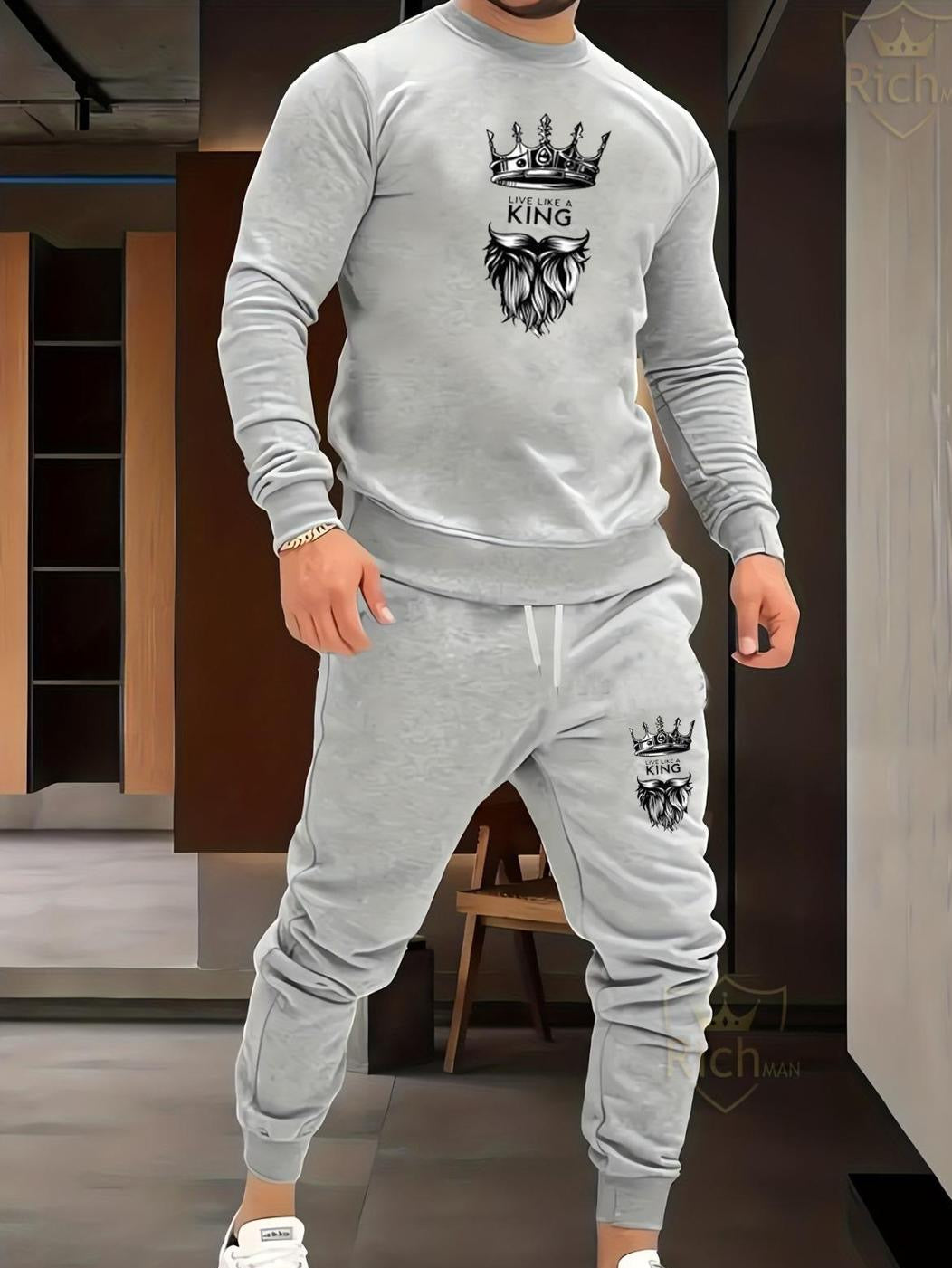 Men's •Fabric: Fleece •Graphic Sublimation • Neck Type: Round Neck